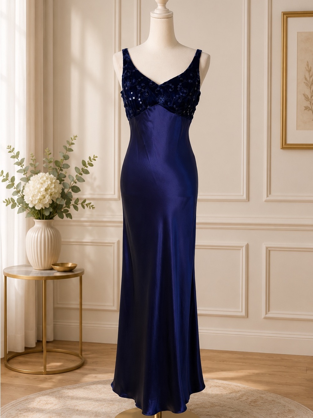 Vintage 90s Zum Zum Niki Livas Purple Satin Velvet Prom Gown USA Union Made 6